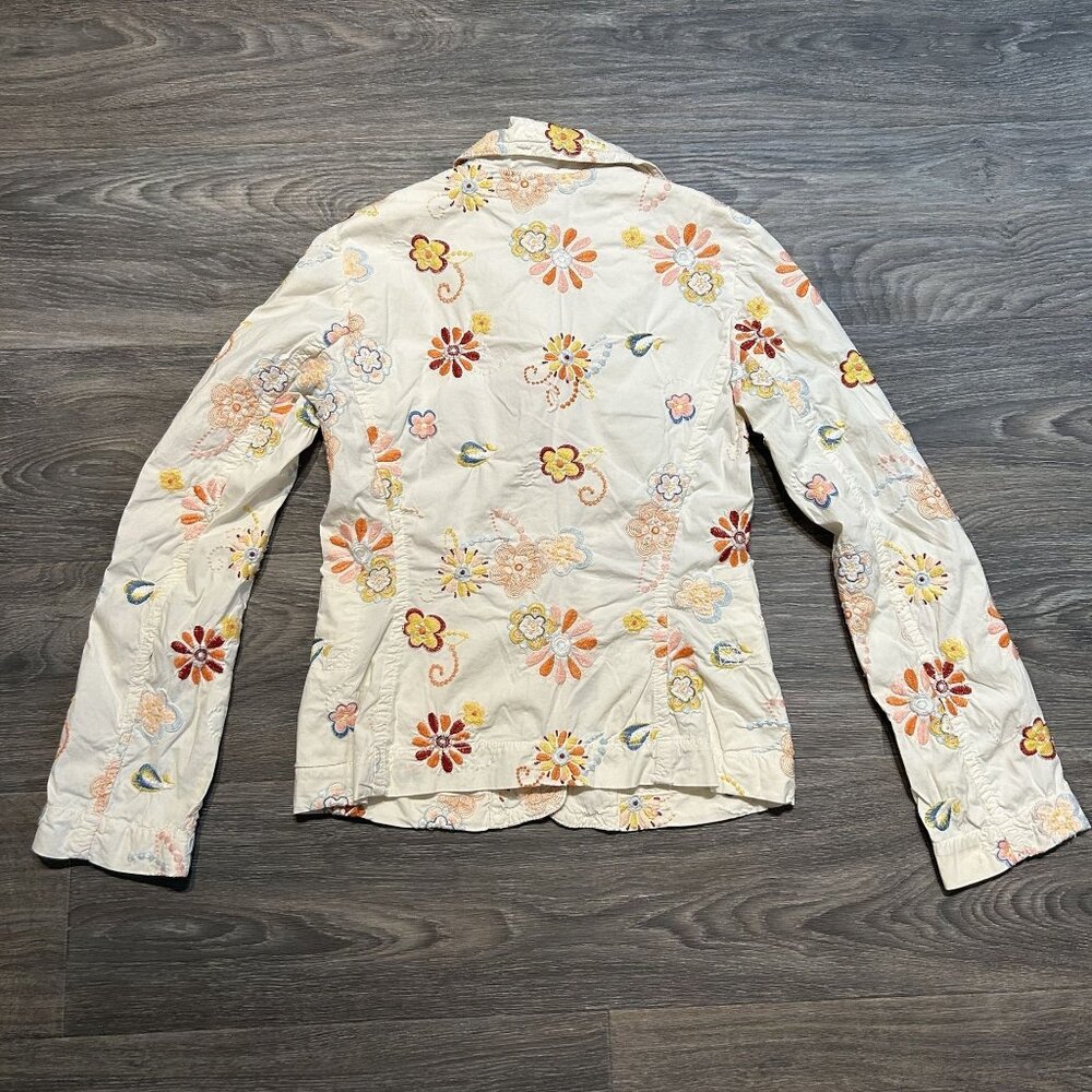 Johnny Was Embroidered Floral Blazer Small Boho Cottagecore Colorful Hippie - Picture 2 of 13